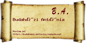 Budaházi Antónia névjegykártya